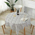 SASTYBALE Square Tablecloth Geometric Style Cotton Linen Table Cloth Dust-Proof Table Cover for Kitchen Dinning Tabletop Decoration (Square/Round,...