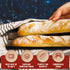 KITESSENSU Nonstick Baguette Pans for French Bread Baking, Perforated 3 Loaves Baguettes Bakery Tray, 15" x 9", Black...