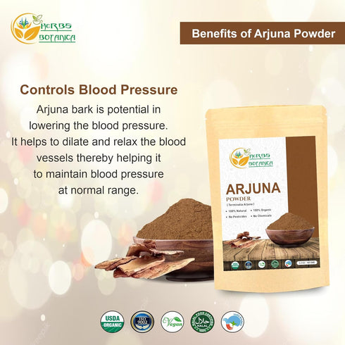 USDA Organic Arjuna Powder Wildcrafted Terminalia Arjuna Supplement for Wellness and Traditional Rejuvenative Arjun Ki Chhaal 5.5oz,150 g...