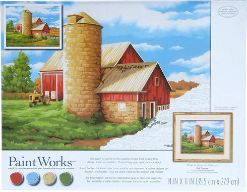 Dimensions On The Farm Paint by Number Kit for Adults and Kids, 14" x 11", Multicolor...