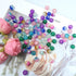 TOAOB 200pcs 8mm Glass Beads for Jewelry Making Crackle Glass Lampwork Beads Round Loose Spacer Bead Supplies for DIY Crafts Bracelets Necklaces...