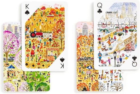Galison Four Seasons – Playing Card Set Includes 2 Standard Card Decks Featuring Unique Cityscapes and Landscapes Throughout...