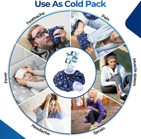 Ice Pack for Injuries Reusable: Ohuhu 3 Packs Ice Cold Packs Ice Bag Hot Water Hot & Cold Therapy Pain Relief for Knee Leg Injury No-Leak Breathab...