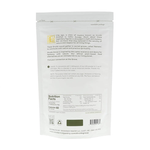 Druids Grove Soy Milk Powder Vegan ? Non-GMO Gluten-Free OU Kosher Certified - 8 oz....