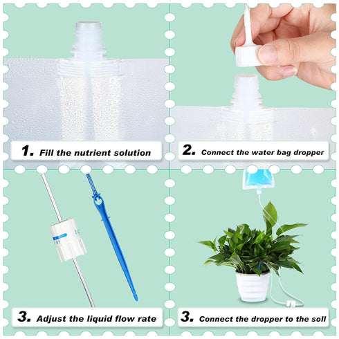 Plant Drip Irrigation Bag Automatic Irrigation Device with Water Bag Plant Drip Bag Automatic Watering System Plant Waterer Self Irrigation Kit fo...