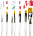 Art Paint Brushes for Acrylic Painting Watercolor Oil Gouache - Body and Face Paint Brushes for Adults Kids. Best Artist Paint Brush Set of 7 pcs,...