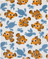 Disney Finding Nemo Orange, Aqua & White Crush & Squirt Turtle Super Soft Baby Blanket, Orange, Aqua, White , 30x36 Inch (Pack of 1)...