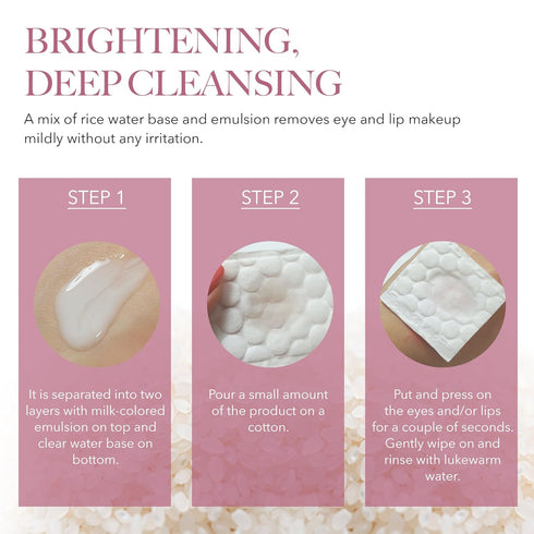 The Face Shop Oil-Free Liquid Eye Makeup Remover, Natural Rice Water Lipstick, Waterproof Mascara & Eyeliner Removal - 120 mL / 4 Oz, K-Beauty...