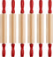 Mini Rolling Pin 7.5 Inch (6 Pack) Kids Rolling Pin Set for Play Dough Accessories Small Pin for Dough - Wooden Rolling Pins For Baking With Handl...