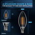 BlueStars 12-PACK B10 E12 LED Bulbs DIMMABLE 4W 2700K Warm White Light, 40W Equivalent, E12 Candelabra Base B10/B11 Bullet Shape 440 lumens for Ce...