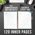 Meeting Notebook with Removable Dividers, Gold Spiral, Hard Cover, Action Items, Back Pocket, 120 Pages...