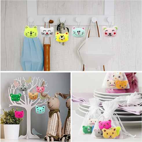 50 PCS Mini Animal Plush Toys Set Cute Small Animal Stuffed Toy Keychain for Party Favors Keychain Ornament for Goody Bag Easter Egg Stuffers Carn...