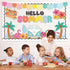 Hello Summer Bulletin Board Decoration Set Summer Theme Bulletin Board Borders Beach Paper Cutouts Summertime Bulletin Boarder for Hello Summer Tr...