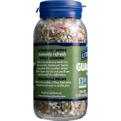 Litehouse Freeze Dried Guacamole Herb Blend - Guacamole Seasoning, Gluten Free, Vegetarian, Keto, Non-GMO, No Refrigeration Required, Great Guacam...