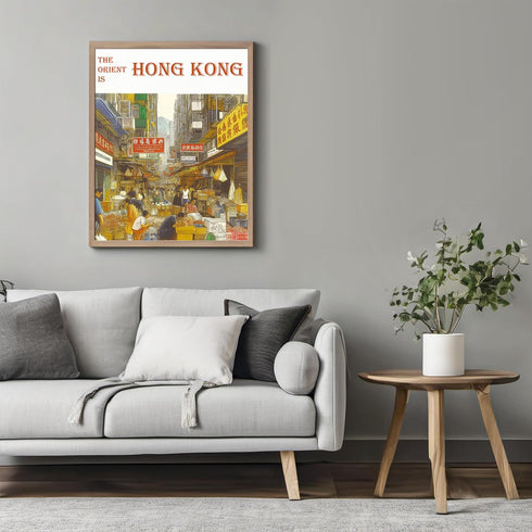 Posterizer 1 pcs-The orient is Hong Kong-retro travel poster 2-Adventure Wall Art-Vintage Art- Gift for Men Women Entrepreneur Teens- unframed wal...