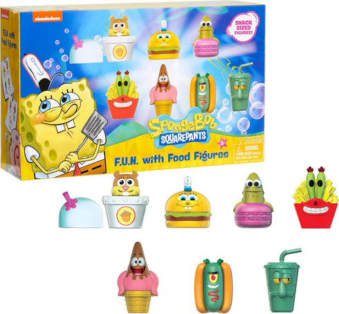 SpongeBob SquarePants Fun with Food 2.5-inch Figure Set, Features 7 Bikini Bottom Buddies, Kids Toys for Ages 3 Up, Amazon Exclusive by Just Play...