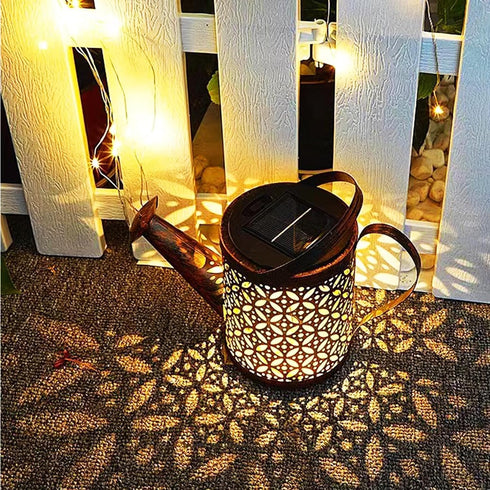 Solar Watering Can with Lights - Outdoor Garden Decor, Waterproof Hanging Lantern Landscape Lights for Yard, Patio, Pathway - Solar Lights Outdoor...