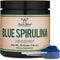 Blue Spirulina Powder - Maximum 35% Phycocyanin Content, Superfood Powder from Blue-Green Algae, Mixes into Smoothies and Protein Drinks, Plant Fo...
