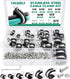 50PCS Cable Clamps with Screws Assortment Kit 7 Sizes—1/8" 3/16" 1/4" 5/16" 3/8" 1/2" 3/4" Stainless Steel Rubber Coated Cushioned Insulated Cable...