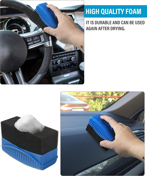 Tire Dressing Applicator,Tire Shine Dressing Applicator Pad with Lid,Car Wheel Shine Car Cleaning,Car Accessories Sponge Foam Brush Tire Sponges f...