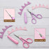 PAFASON 4" Stainless Steel Detail Craft Scissors Set with Straight Precise Tips & Safety Cap & TSA Complied Ideal for Scrapbooking, Paper Yarn Thr...