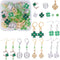 WEWAYSMILE 1box/200 pcs St Patrick's Day Charms Four Leaf Clover Charm Earring Making Starter Kit Green Lucky Charms for Jewelry Making Kits Women...