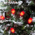 25PK C7 Christmas LED Replacement Bulbs,C7 Ceramic Red LED Bulb,0.6W E12 Base Bulbs for Patio Home Outdoor&Indoor Christmas Decor...