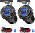 12V USB Outlet, 4 USB Port Aluminum Charger Socket 2 USB C PD & 2 USB QC3.0 with Voltmeter, 12V/24V Car USB Charger Socket for Car Boat Marine Bus...