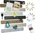 8Pcs Bulletin Board Strips,Black Brown Gray Felt Pin Board Bar Strips with 50 Pushpins, Self-Adhesive Felt Cork Board Strips for Wall to Display Y...
