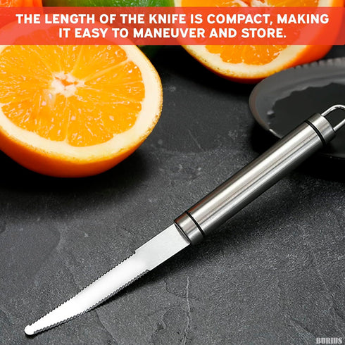 Grapefruit Knife Curved Serrated Blade Knife - Fruit Slicer Cutter small Serrated Knife Kitchen Curved Grapefruit Knife Orange Slicer Cutter - Fru...