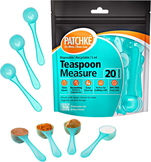 Plastic Measuring Spoons, Fits in Jar, Good for Formula, Coffee, Pet Food - 5 ml - 1 Teaspoon Mesure (20)...