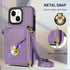 Compatible with iPhone 14 Plus 6.7 inch Wallet Case Crossbody Strap Leather Zipper Credit Card Holder Clasp Cell Accessories Phone Cover for i-Pho...