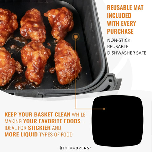 Air Fryer Parchment Paper Liners Compatible with Chefman, Cosori, Dash, Nuwave®, Philips and more | Bleached Square Perforated Air Fryer Liners fo...