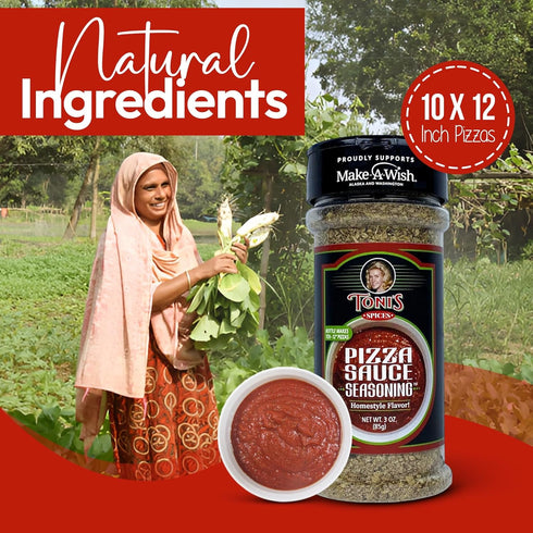 Toni's Spices Toni's Spice Pizza Seasoning - 3oz Jar | Authentic Family Pizza Seasoning Spice Blend Recipe | Supports Make-A-Wish Foundation Alask...