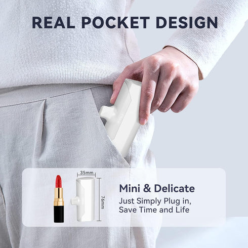 Small Portable Charger 4800mah Mini Portable Power Bank Fast Charging Lightweight 15W Lightning Ultra-Compact Battery Pack Charger for iPhone 14 1...