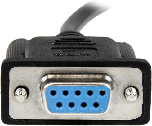 StarTech.com 2m Black DB9 RS232 Serial Null Modem Cable F/F - DB9 Female to Female - 9 pin RS232 Null Modem Cable - 2 meter, Black (SCNM9FF2MBK)...