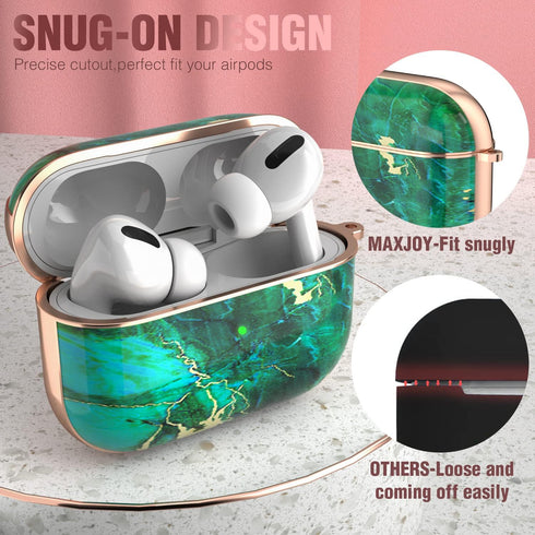Maxjoy for AirPods Pro Case, Cute AirPod Pro Case Protective Hard AirPod Pro Cover for Women Men with Keychain for AirPods Pro Charging Cover 2019...