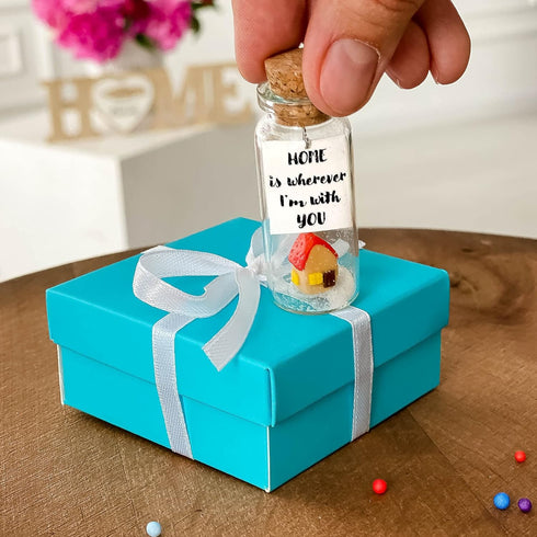 Kseniya Revta Cute Girlfriend and Boyfriend Gifts - Personalized Anniversary Present for Her Him - Custom Photo Birthday Gift Bottle (Colorful Hou...