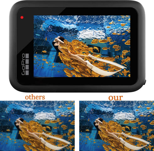 PWireless 6pcs Tempered Glass Screen Protector for GoPro Hero12/11/Hero10/Hero 9 Black+Silicone Sleeve Protective Soft Case with Lanyard+1pcs Lens...