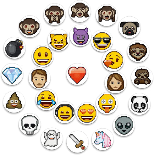 MORCART 28Pcs Emoji Fridge Magnets Cute Locker Accessories Decorative Refrigerator Magnets for School Whiteboard Home Kitchen Office - Gift for Te...