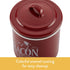 Ayesha Curry Enamel on Steel Bacon Grease Can / Bacon Grease Container - 4 Inch, Red...