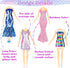 Glitter Sequin Mermaid Doll Clothes and Accessories - 12 Sequin Sparkly Glitter Party Club Dress, 2 Different Crown Ornament and 3 Beautiful Neckl...