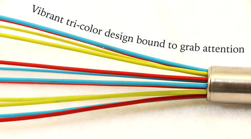 ExcelSteel Stainless Steel Whisk With Silicone (Set of 3), Medium, Tri-Color...