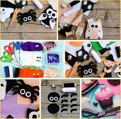 Felt Sheets Fabric, 7" x 11" Felt Fabric for Crafts 10Pcs Halloween Christmas Fabric Fall Felt for DIY and Sewing Projects (Black)...