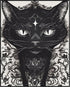 Posterizer 1 pcs- modern gothic themed cute black cat-Gothic Art-Art for Animal Lovers- Living Room Bedroom Decor- unframed wall art...