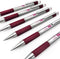 Zebra F-301 - Stainless Steel Retractable Ballpoint Pen - 0.7mm Medium - BLUE Ink - Maroon Barrel - Pack of 6...