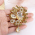 LAXPICOL Vintage Wedding Bridal Big Blue Crystal Rhinestone Tear drop Brooch Pin for Women...