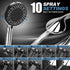 Shower Head, High Pressure 10-Mode Handheld Shower Head with Anti-Clog Nozzles, Built in Power Wash to Clean Corner,Tile,Tub & Pets...