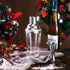 Glass Cocktail Shaker Printed with Recipes,14 oz Martini Shaker with Double Measuring Jigger,18/8 Grade Stainless Steel Mixing Shaker,Leak-Proof L...