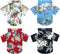 4 Pieces Pet Summer T-Shirts Hawaii Style Floral Dog Shirt Hawaiian Printed Pet T-Shirts Breathable Cool Clothes Beach Seaside Puppy Shirt Sweatsh...